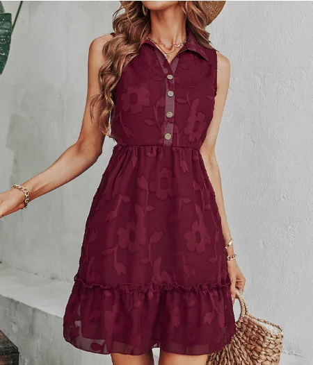TastyHottie - Fashion Jacquard Solid Color Dress