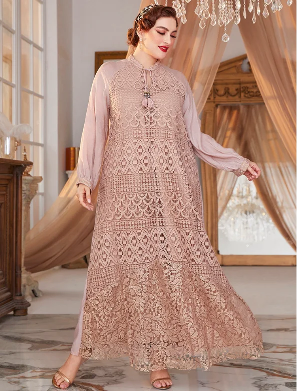 TastyHottie - pink Muslim dress plus size dress in Europe and America