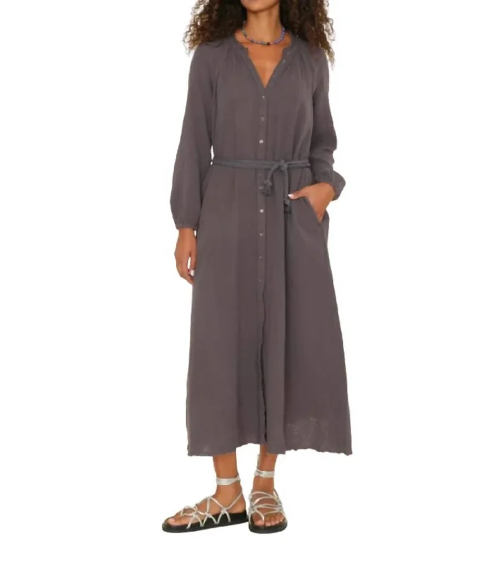 Andrea Dress In Charcoal