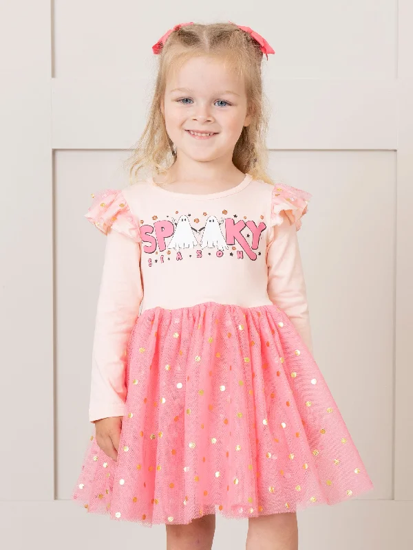 Blush Spooky Ghosts Tulle Dress