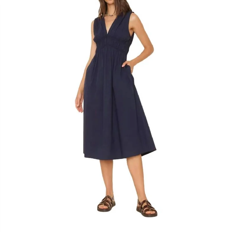 Cyra Dress In Darkest Navy