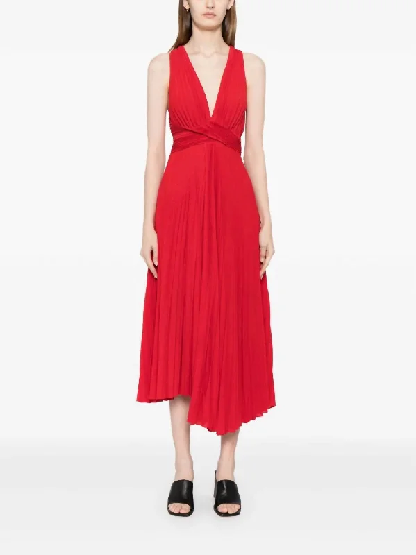 Everly Dress In Rouge