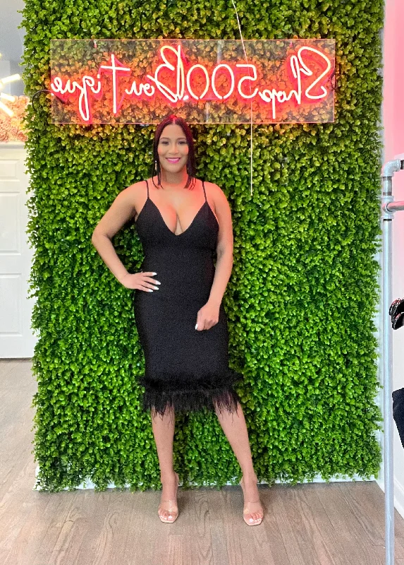 Feather Me Bandage Dress