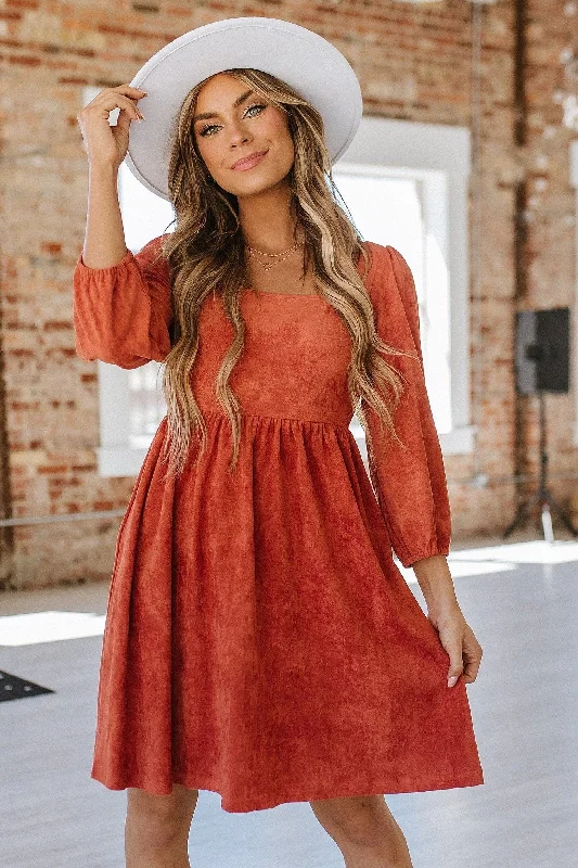 Lillih Washed Square Neck Dress | S-XL