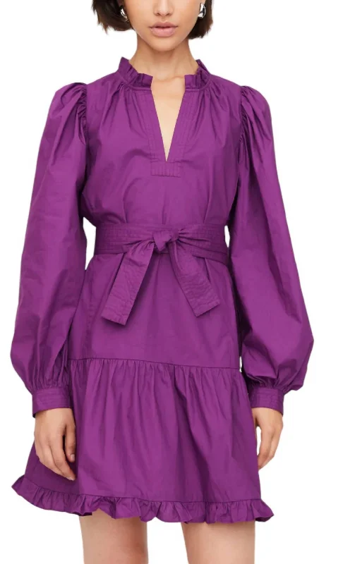 Nella Dress In Plum Purple