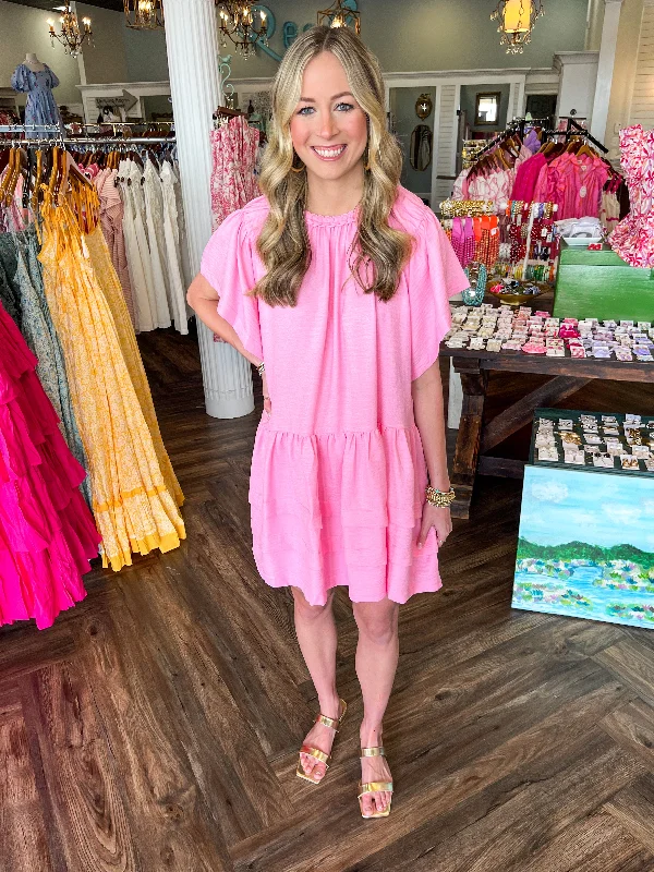 Pink Braided Dress