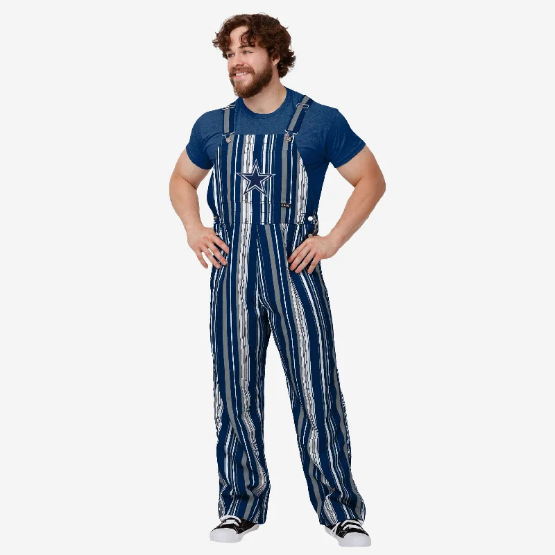 Dallas Cowboys Mens Hyper Stripe Bib Overalls Laid-Back Lounge Overalls