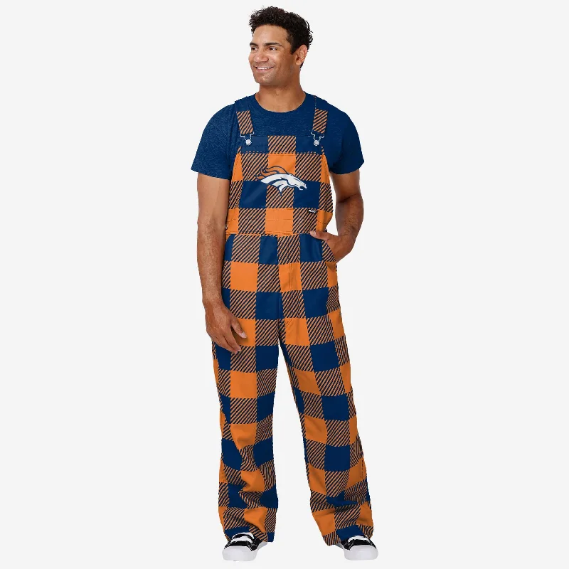 Denver Broncos Mens Plaid Bib Overalls Playful Floral Overalls