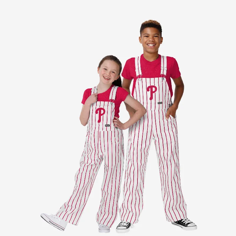 Philadelphia Phillies Youth Pinstripe Bib Overalls Cozy Sherpa Overalls