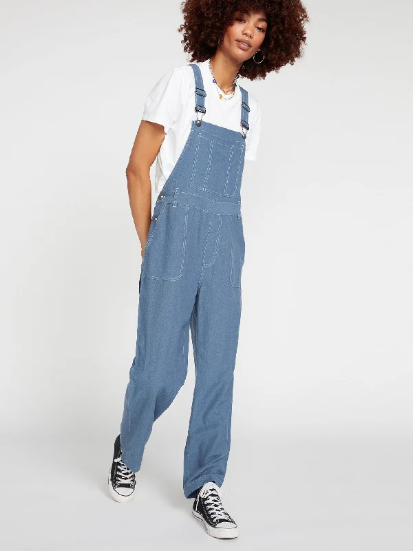 Sunday Strut Overalls - Flight Blue Soft Corduroy Jumpsuit