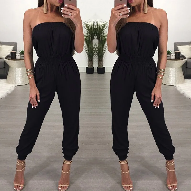 Sexy Off Shoulder Long Women Jumpsuits 2022 Summer Autumn Sleeveless Club Party Rompers Casual Jumpsuit Long Overalls Trendy Wide-Leg Overalls Sexy Off Shoulder Long Women Jumpsuits 2022 Summer Autumn Sleeveless Club Party Rompers Casual Jumpsuit Long Overalls Trendy Wide-Leg Overalls