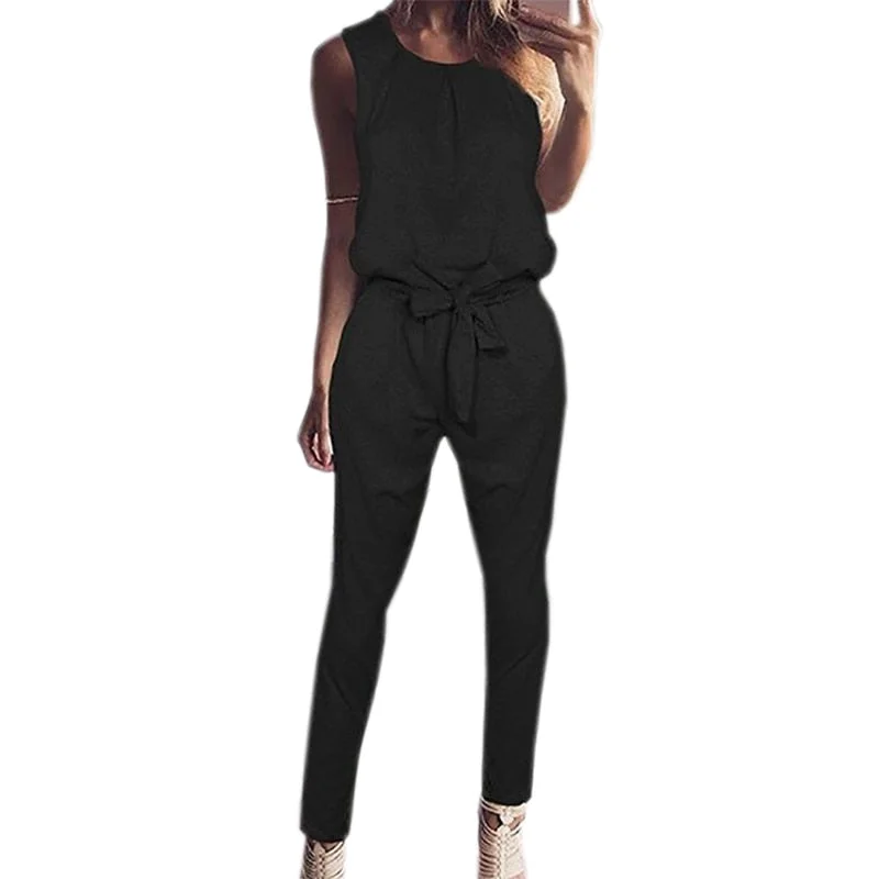 Sleeveless Lace-up Plus Size Jumpsuit Sexy Long Solid Playsuit Autumn Women Casual Jumpsuits Female Overalls for Woman GV830 Cropped Leg Jumpsuit Sleeveless Lace-up Plus Size Jumpsuit Sexy Long Solid Playsuit Autumn Women Casual Jumpsuits Female Overalls for Woman GV830 Cropped Leg Jumpsuit