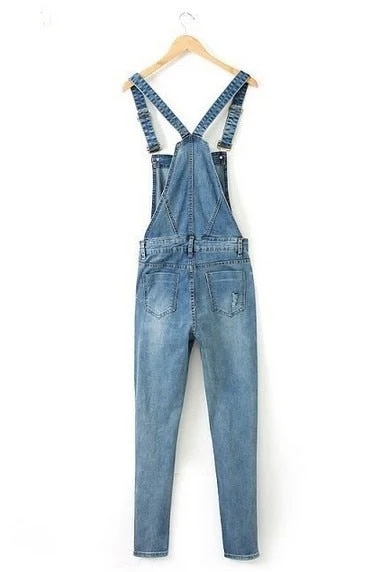 Women Ripped Denim Jumpsuits Casual Sexy Stretch Romper Ladies'Denim Pencil Overalls Stretch Slim Dungarees For 4 season Soft Cotton Romper Women Ripped Denim Jumpsuits Casual Sexy Stretch Romper Ladies'Denim Pencil Overalls Stretch Slim Dungarees For 4 season Soft Cotton Romper