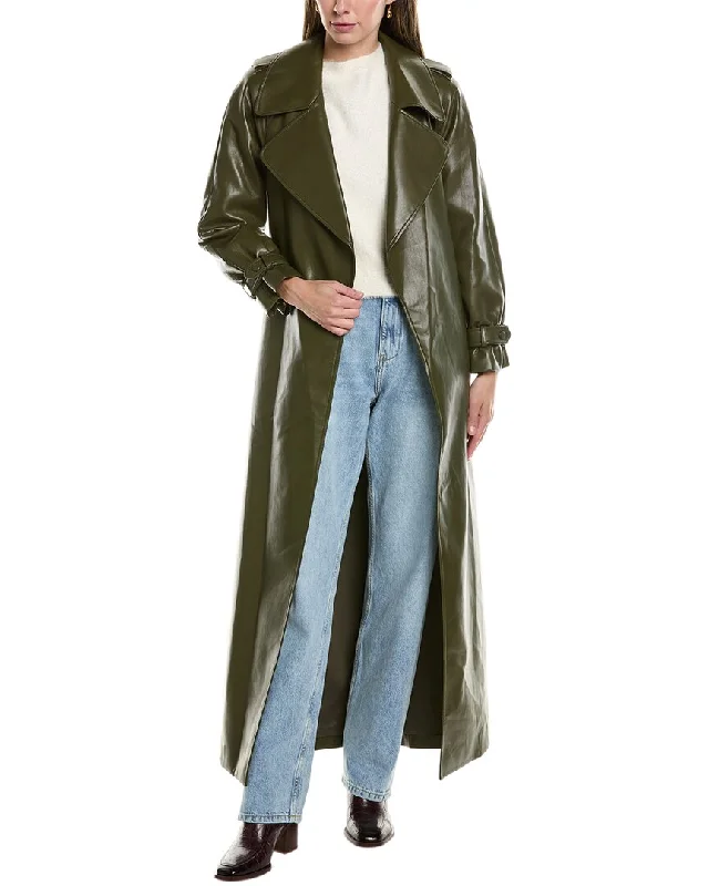 alice + olivia Jarrett Trench Coat Trendy Soft Trench Coat