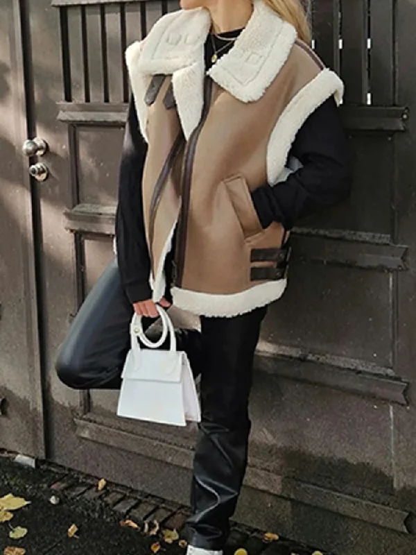 Autumn Winter Women Fur Vest High Street Female Faux Sheepskin Fur Waistcoat Chic Fleece Thick Warm Sleeveless Outwear Chic Fleece Waistcoat Jacket Autumn Winter Women Fur Vest High Street Female Faux Sheepskin Fur Waistcoat Chic Fleece Thick Warm Sleeveless Outwear Chic Fleece Waistcoat Jacket