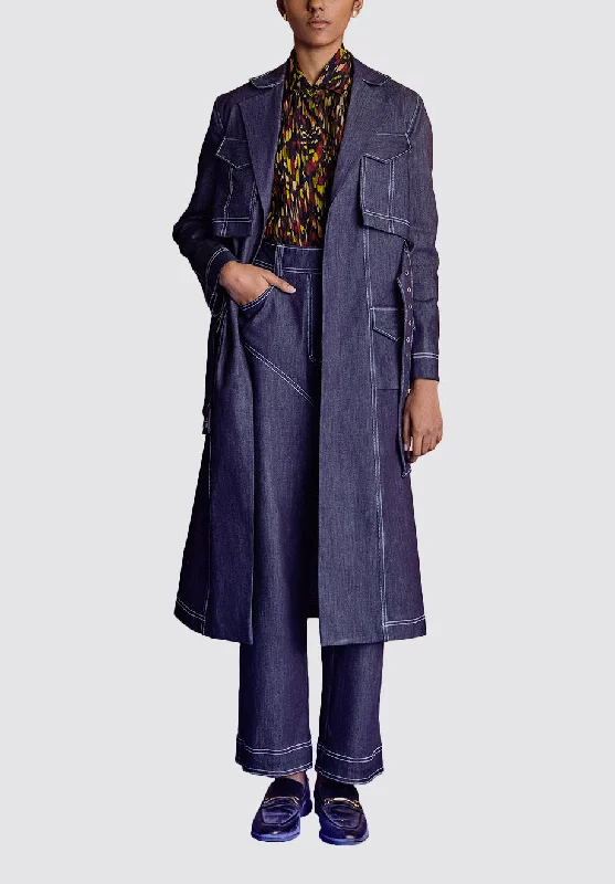 Bande Trench Coat Chic Military Style Trench