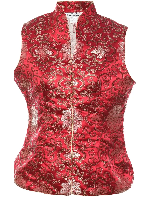 Brocade Waistcoat - S Stylish Tweed Waistcoat Jacket
