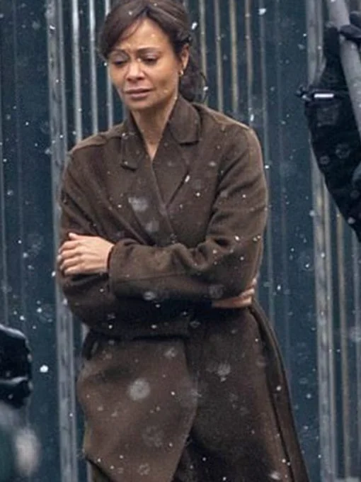 Celia Harrison All the Old Knives Trench Coat Casual Button Trench Coat