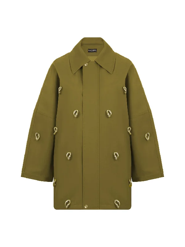 Chained Trench Coat Cozy Casual Trench Coat