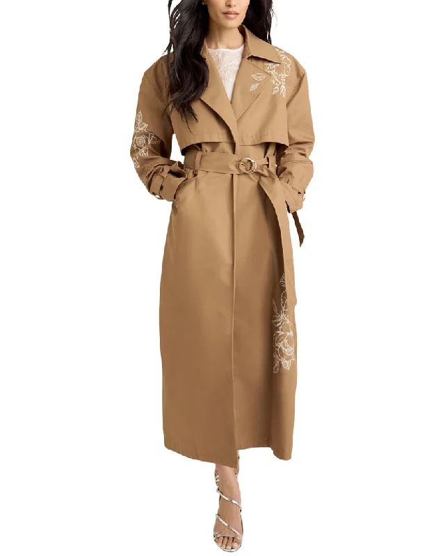 Cinq à Sept Astrid Trench Coat Fashionable Pleated Trench Coat