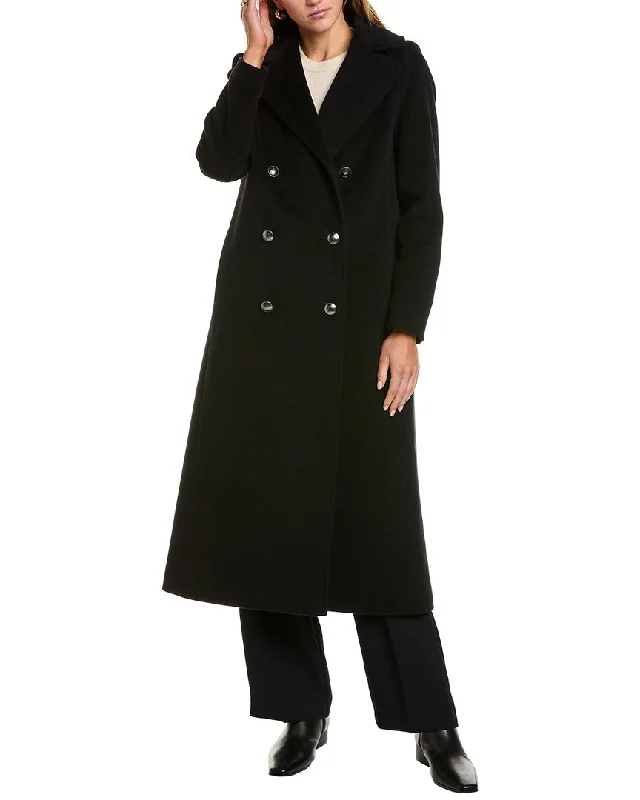 Cinzia Rocca Icons Long Wool & Cashmere-Blend Trench Coat Warm Wool Blend Trench