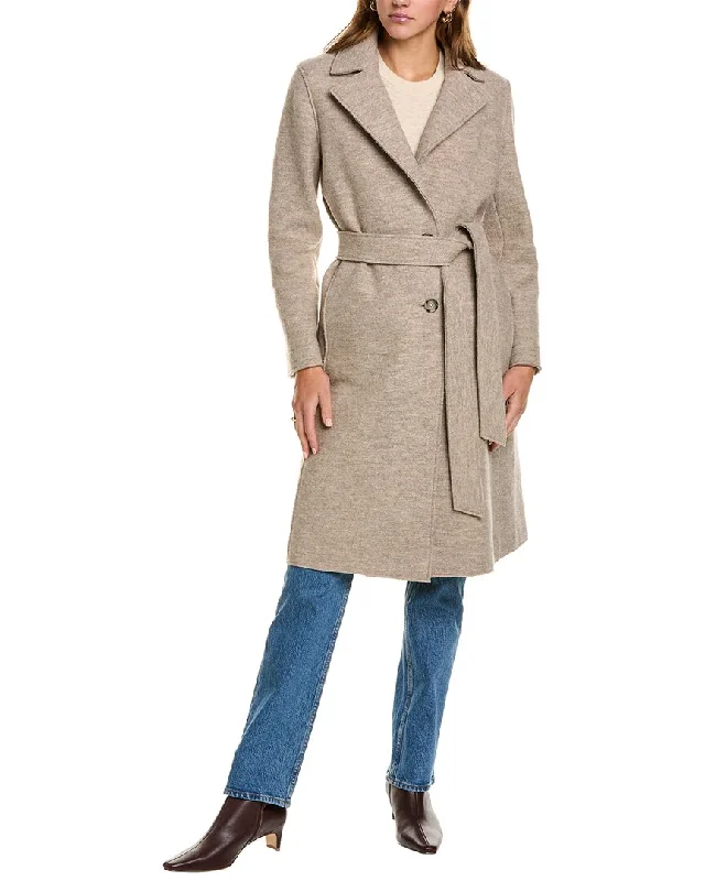 Cinzia Rocca Icons Long Wool Trench Coat Soft Knit Trench Coat