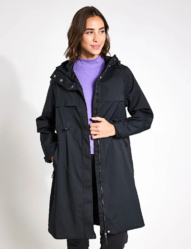 Stormwear Ultra Waterproof Hooded Parka - Black Hoodie with Gradient Ombre Colorful