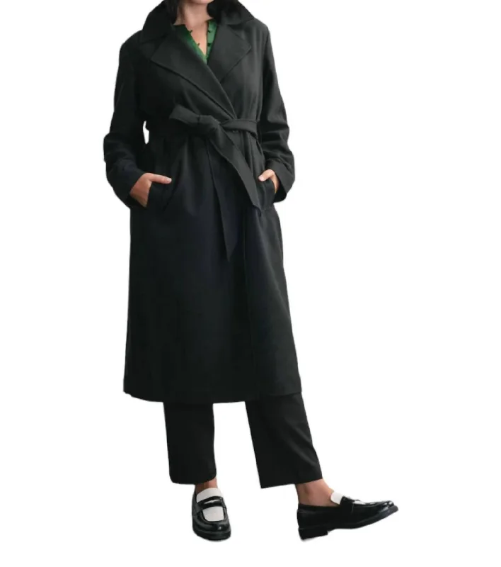 Haze Trench Coat In Black Modern Trench Coat Design