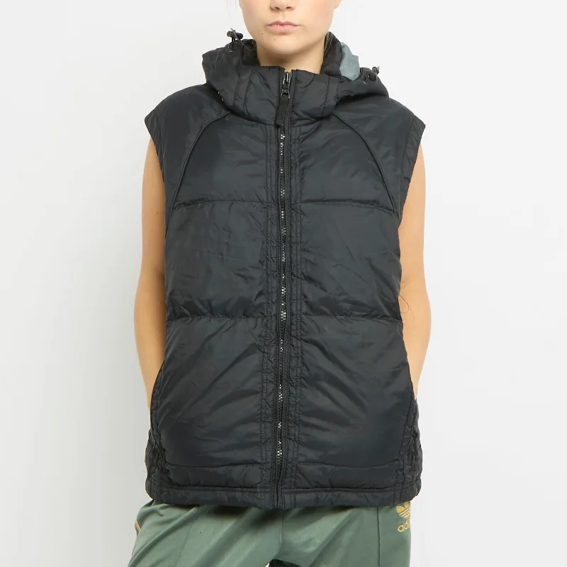 Hooded Waterproof Gilet- 14 Hoodie with Drop Shoulder Relaxed Streetwear