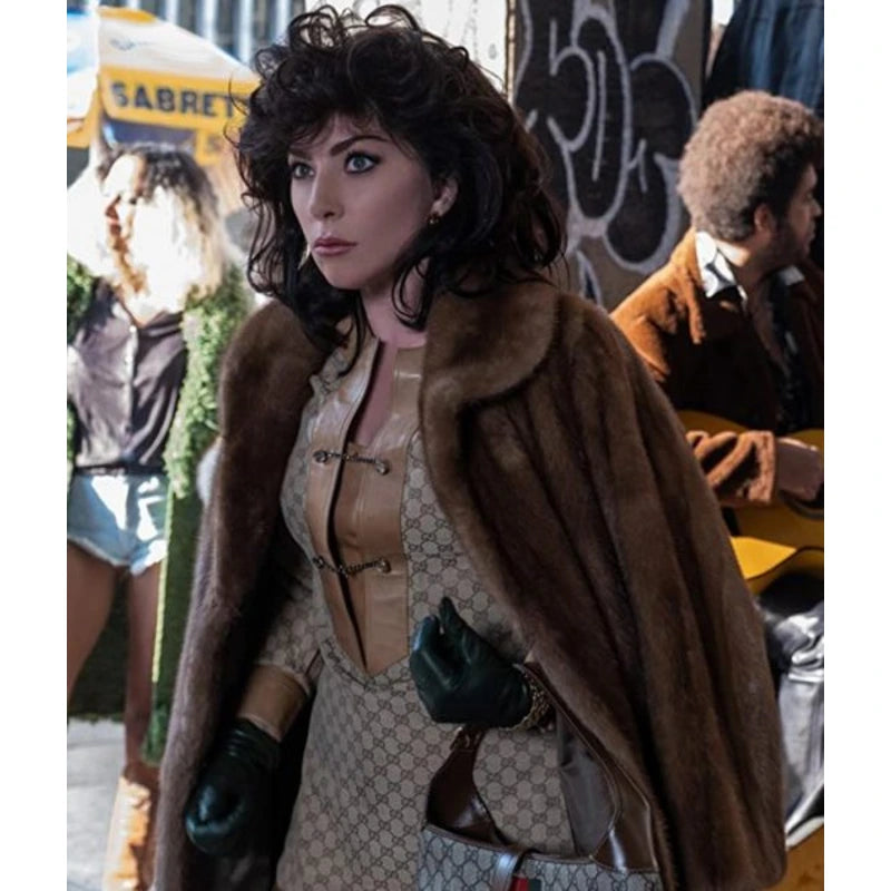 House Of Gucci 2021 Lady Gaga Fur Trench Coat Comfortable Casual Wool Trench