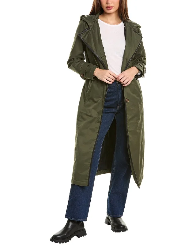 Hunter Longline Horseback Riding Trench Coat Trendy Wide-Collar Trench Coat