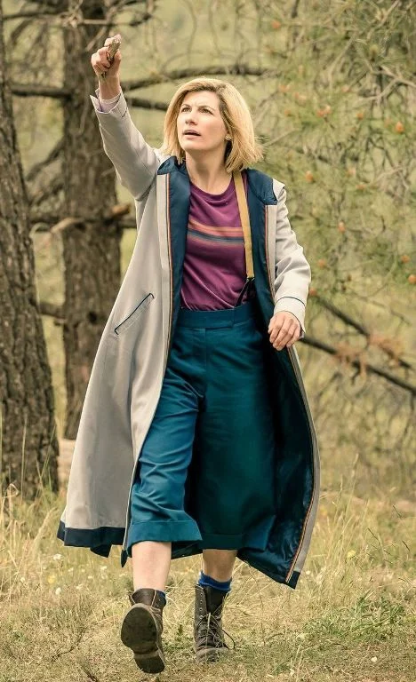 Jodie Whittaker Doctor Who Trench Coat Warm Plaid Trench Jacket