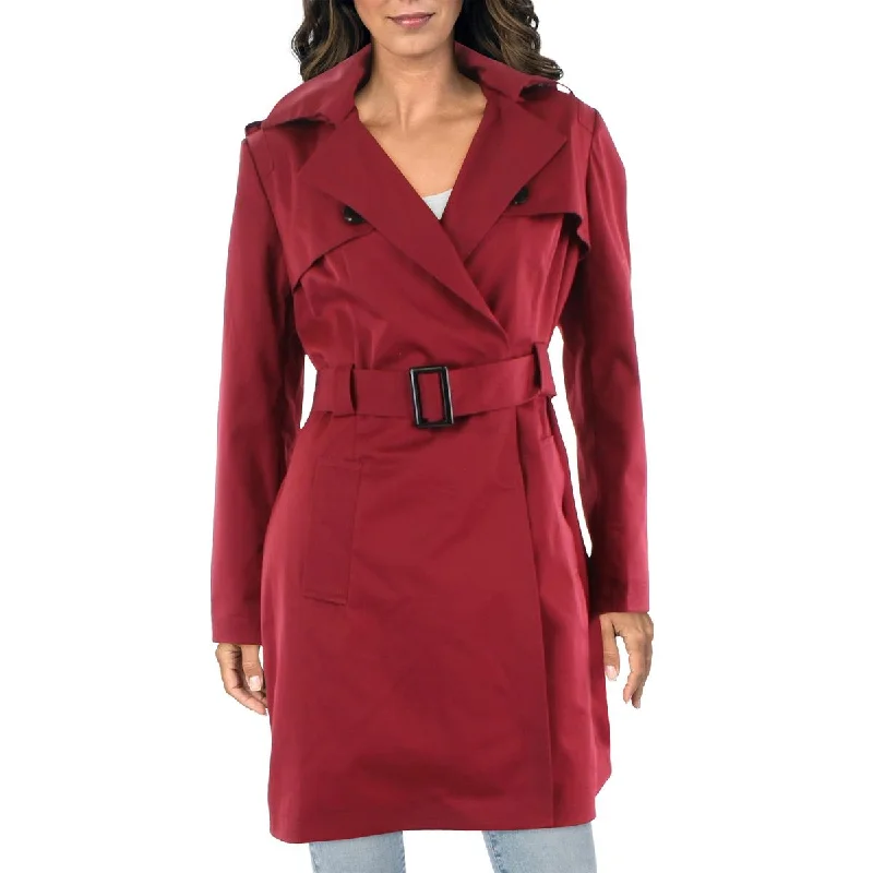Kimi + Kai Womens Woven Long Sleeves Trench Coat Comfortable Trench Coat Design