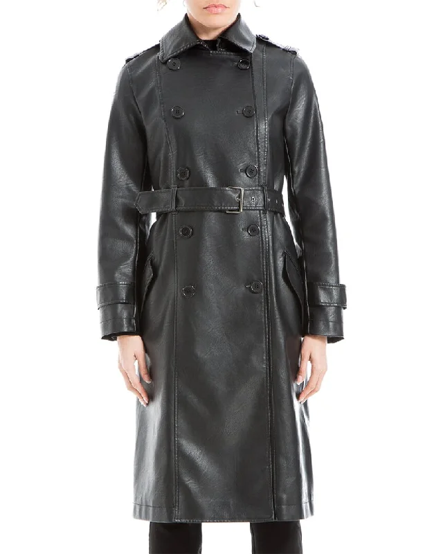 Max Studio Trench Coat Cozy Winter Wool Trench