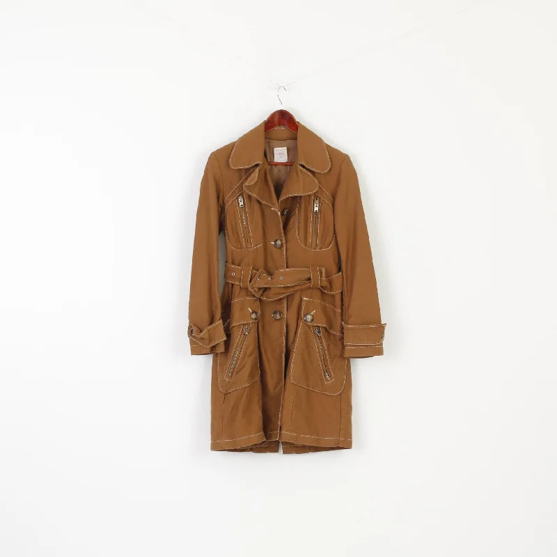 Nolita North Little Italy Women 42 S Coat Brown Cotton Trench Belted Multi Pocket Top Chic Lightweight Trench Coat Nolita North Little Italy Women 42 S Coat Brown Cotton Trench Belted Multi Pocket Top Chic Lightweight Trench Coat