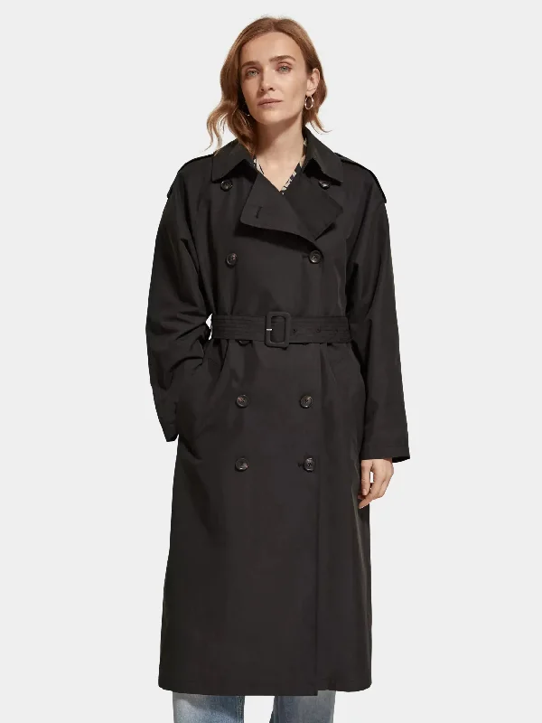 Oversized classic trench coat Double-Breasted Belted Trench