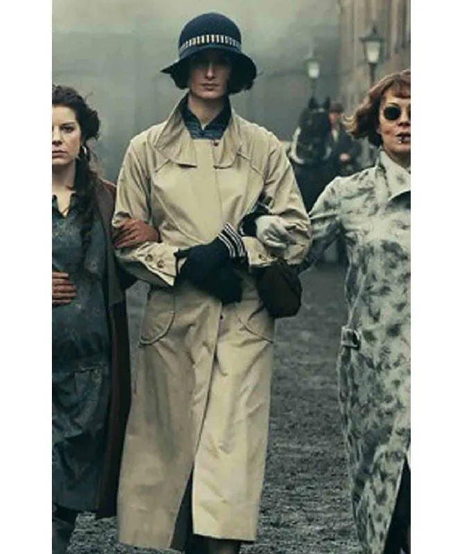 Peaky Blinders Lizzie Stark Trench Coat Classic Plaid Wool Trench
