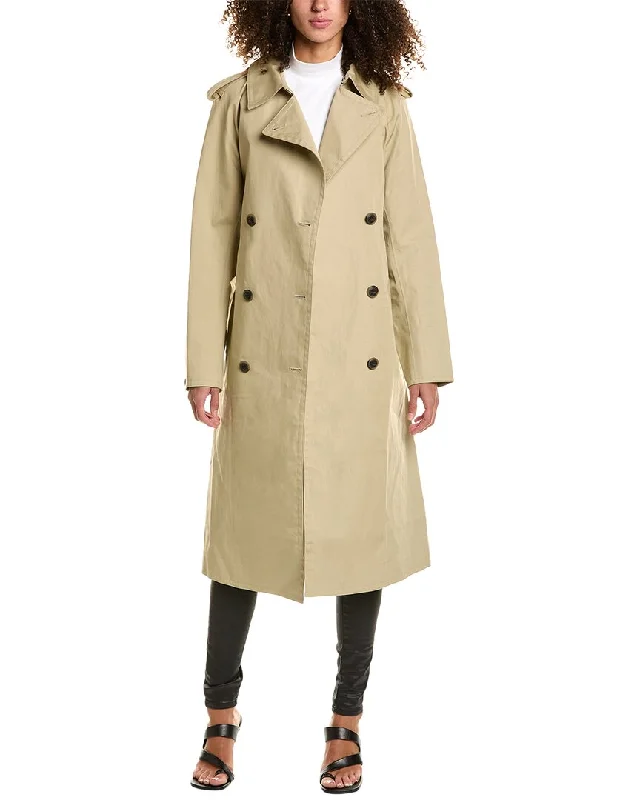 rag & bone Gwyn Trench Coat Casual Hooded Trench Jacket