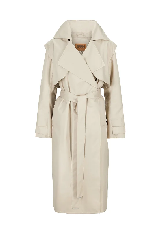 Regndråpe Trench Coat - Sand Chic Trench Coat for Spring