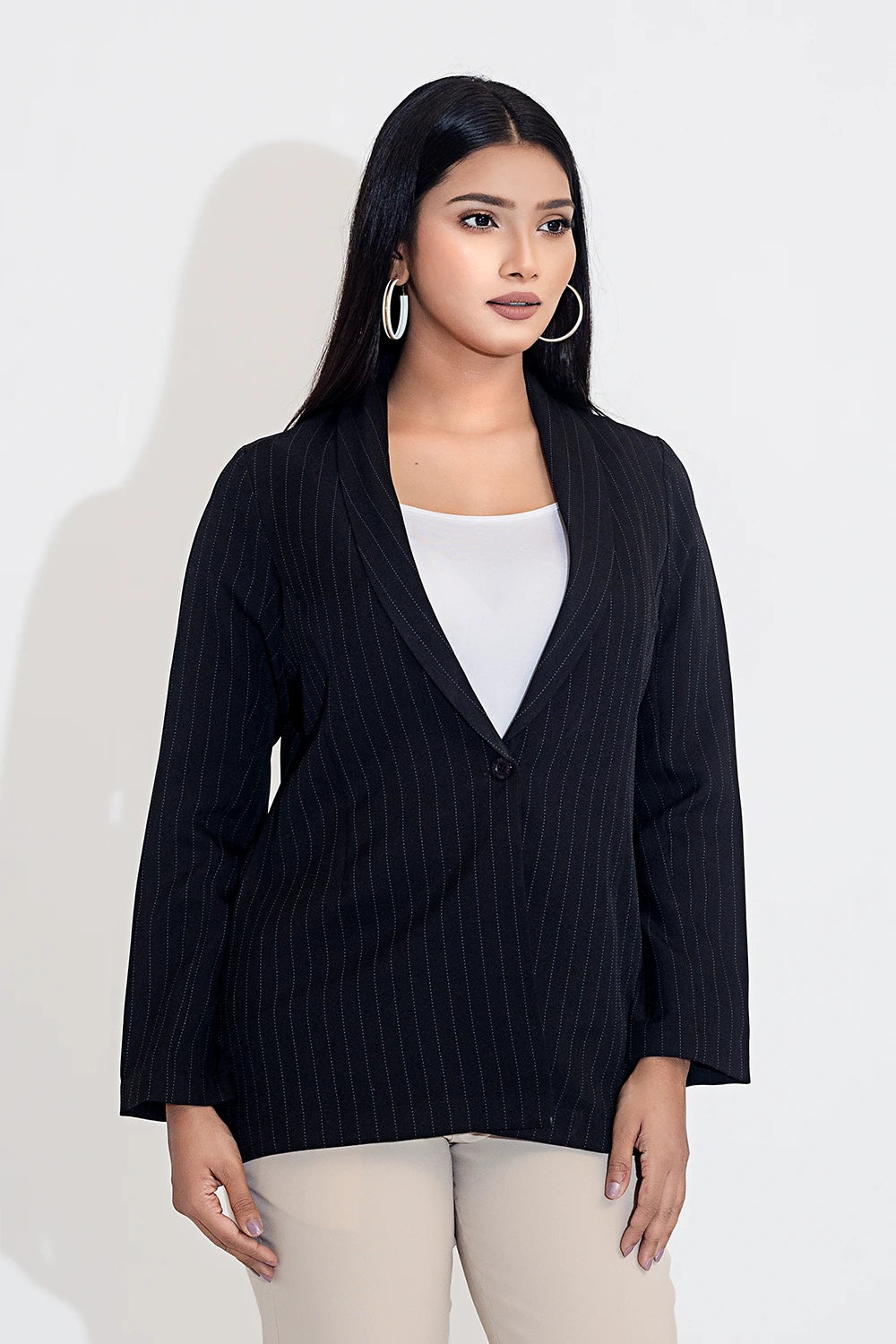 Semi-Formal Coat With Shawl Collar Classic Wool Shawl Wrap