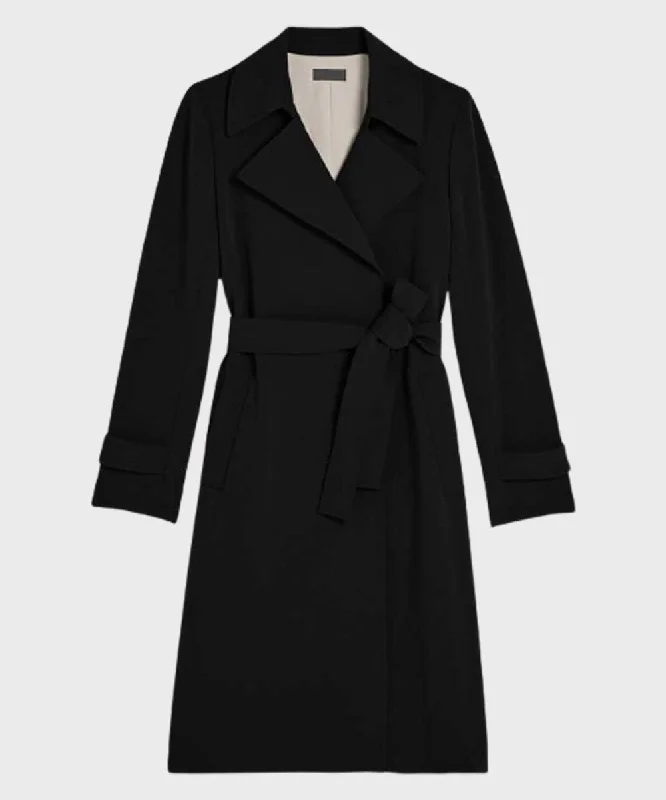 The Flight Attendant Kim Hammond Trench Coat Classic Long Plaid Trench