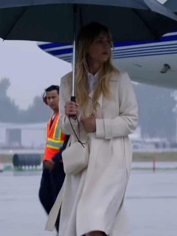 The Flight Attendant S02 Kaley Cuoco White Trench Coat Soft Waterproof Trench Coat