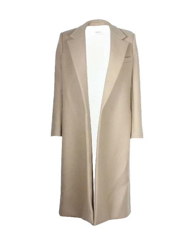 The Row Demi Trench Coat in Brown Wool Stylish Sleeveless Trench Coat
