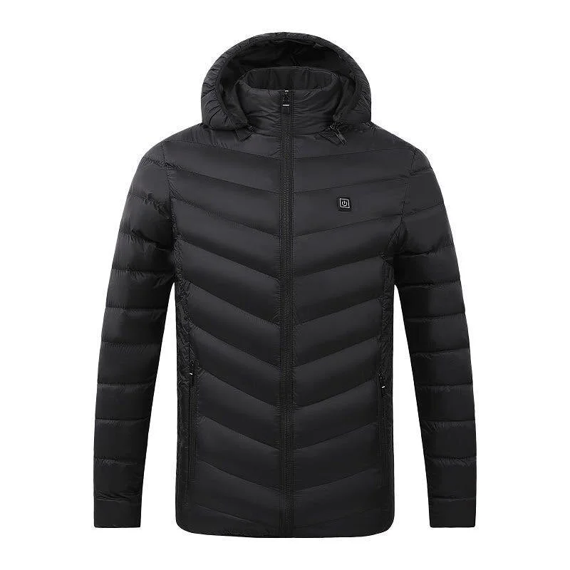 USB Electric Heating Hooded Hoodie with Emblem Brand Identity