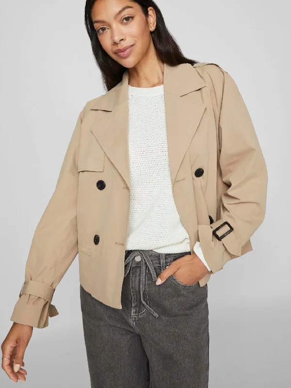 VIEMELIE SHORT TRENCH Classic Beige Trench Coat