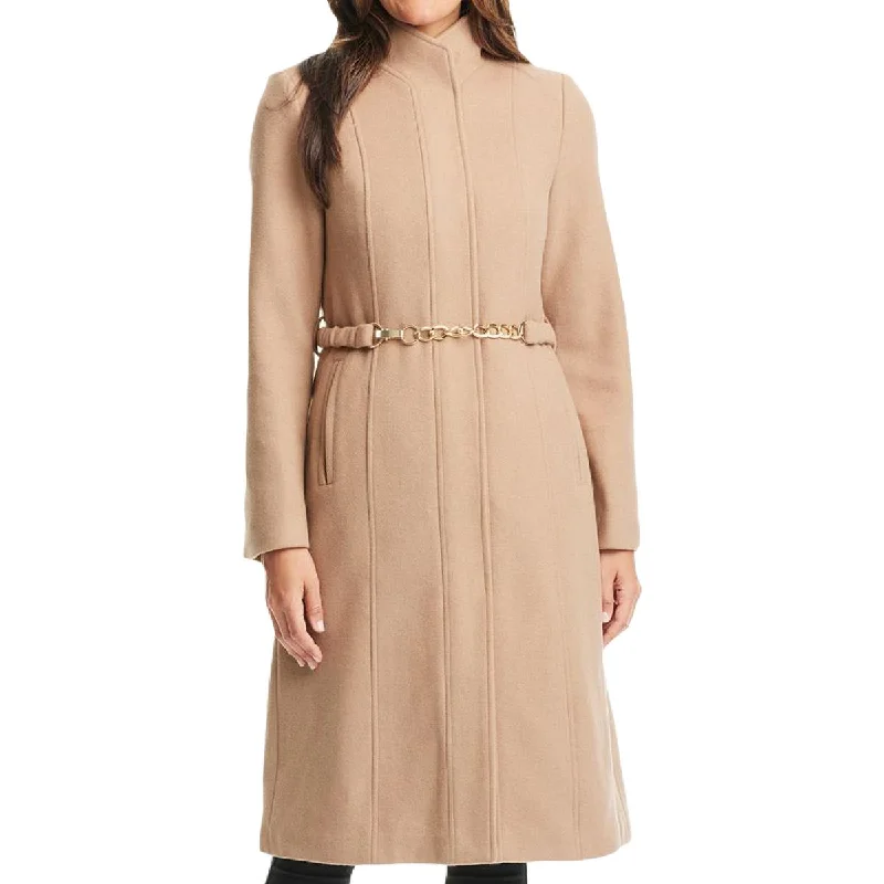 Vince Camuto Womens Belted Trench Wool Coat Fashionable Wool Trench Coat