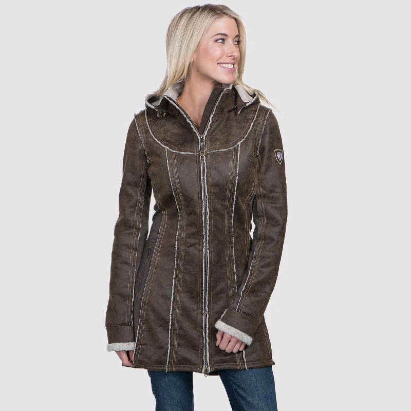 Women's Dani Sherpa Trench Stylish Hooded Trench Coat