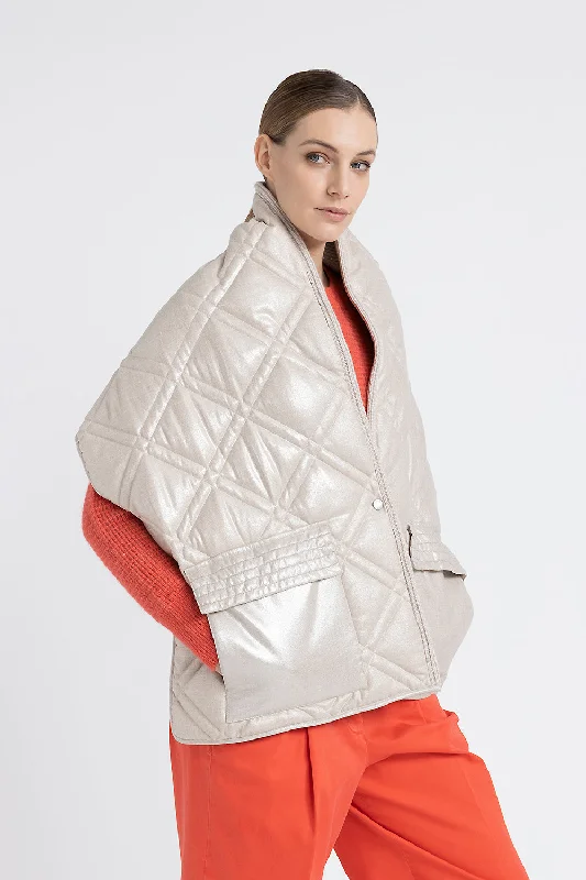 Laminated quilted maxi shawl Warm Knit Shawl Scarf