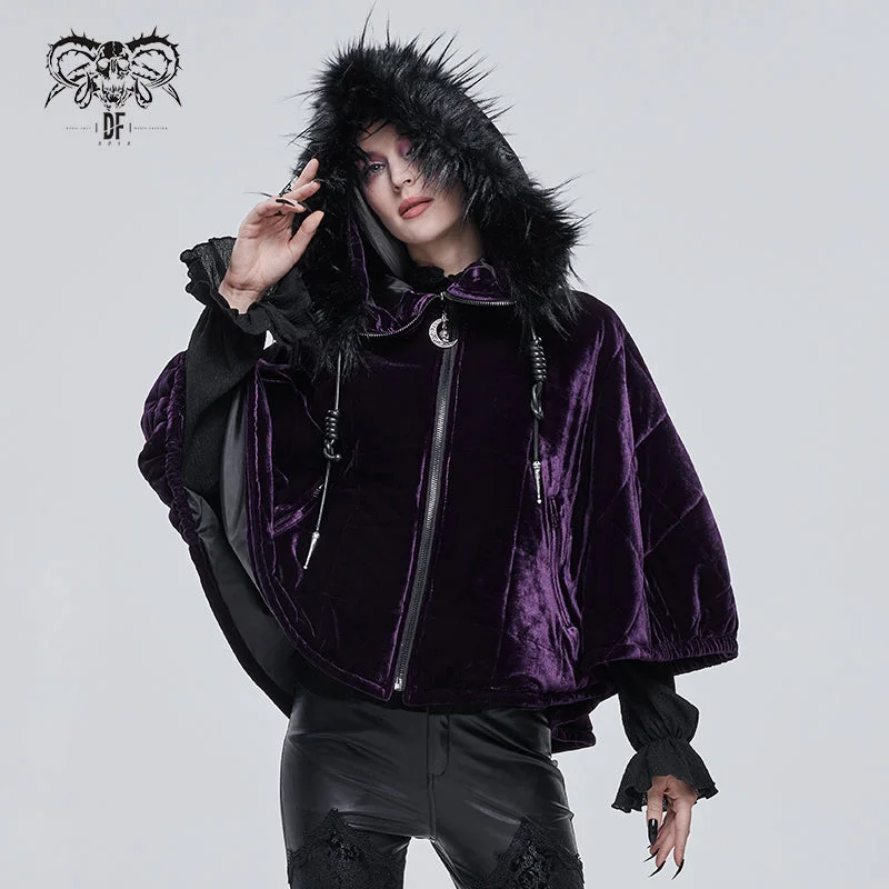 CA02902 Quilted purple velvet shawl Trendy Embroidered Shawl Wrap