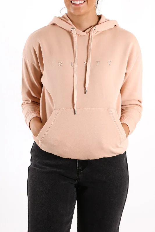 Essentials Ember Hooded Fleece Rose Cloud Hoodie with Typography Text Message